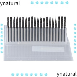 Ynatural ชุดดอกสว่านโรตารี่ คาร์ไบด์ เส้นผ่าศูนย์กลาง 1/8 สีเงิน 20 ชิ้น