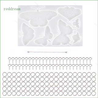 Redd แม่พิมพ์ซิลิโคนเรซิ่น รูปกระดิ่งลม ผีเสื้อ สีแดง สําหรับตกแต่งบ้าน DIY
