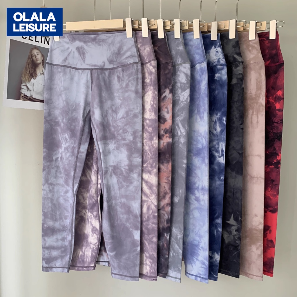 OLALA LEISURE กางเกงโยคะ ขายาว เอวสูง สีนู้ด สําหรับผู้หญิง