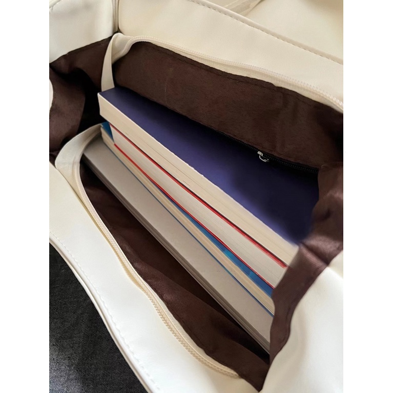 กระเป๋าสะพายไหล่ ทรงโท้ท ขนาดใหญ่ จุของได้เยอะ ขนาด 34 X 25 X 13 ซม. สําหรับผู้หญิง