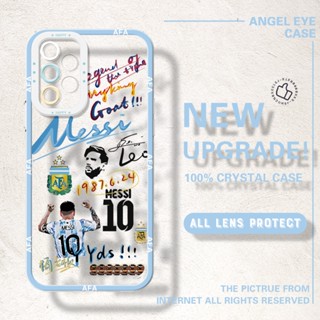 เคสโทรศัพท์มือถือแบบนิ่ม ใส กันรอยกล้อง ลายการ์ตูนฟุตบอล คริสตัล สําหรับ Samsung A02 A03 A03s A04s A10 A10s A11 A12 A13