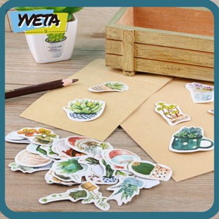 Yveta สติกเกอร์ ลายการ์ตูน สําหรับตกแต่งสมุดภาพ DIY 50 ชิ้น ต่อกล่อง