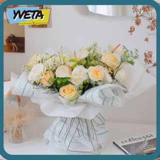 Yveta กระดาษห่อบรรจุภัณฑ์ ลายดอกกุหลาบ กันน้ํา DIY สําหรับวันวาเลนไทน์ งานแต่งงาน 20 แผ่น