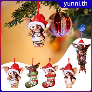 จี้ต้นคริสต์มาสคริสต์มาส Elf Fairy Light Santa หมวกแขวนตุ๊กตาคริสต์มาส Gremlins Gizmo เครื่องประดับตกแต่ง Yunni