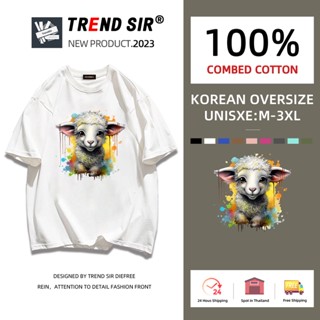 Trendsir มาใหม่ เสื้อยืดน่ารัก สไตล์เกาหลี 7 สี M-3XL