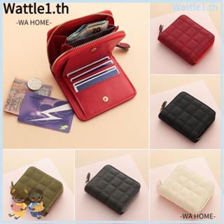 Wttle กระเป๋าสตางค์ ใบสั้น ทรงคลัทช์ มีซิป ใส่เหรียญได้ แฟชั่นสําหรับสตรี