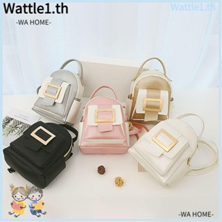 Wttle กระเป๋าสะพายไหล่ สะพายข้าง หนังนิ่ม สีพื้น แฟชั่น