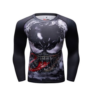 Cody Lundin เสื้อยืดแขนยาว พิมพ์ลาย Jiu Jitsu Rash Guard 3D สําหรับผู้ชาย ใส่เข้ายิม ออกกําลังกาย