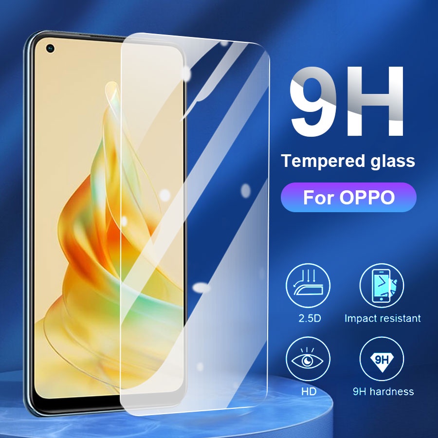 กระจกนิรภัยกันรอยหน้าจอ HD สําหรับ OPPO F5 F7 A5 A3S A5s A12 A7 A9 2020 A15 A15s A16 A16K A17 A17K A31 A32 A33 A52 A53 A54 A55 A57 A77s A74 A78 A73 A76 A83 A91 A92 A93 A94 A95 A96 A98 Reno 2 2F 4 5 6 6Z 7 7Z 8 8T Pro
