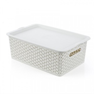 GlobalHouse GOME ตะกร้าพลาสติกมีฝาปิด รุ่น CRUZ 2025 ขนาด 27…