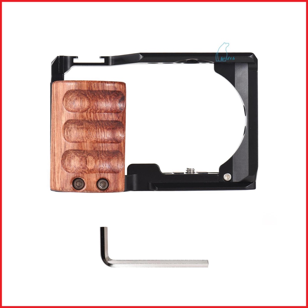 Andoer Video Cage for  ZV-E10 Camera - Aluminum Alloy Cage with Cold Shoe Mount for Professional Filmmakers