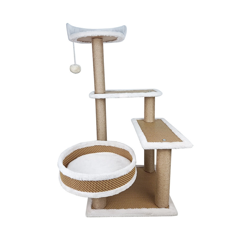 shophome468-DUDUPETS คอนโดแมว รุ่น NEKO ขนาด45x45x90ซม. สีธรรมชาติ รับประกันของเเท้