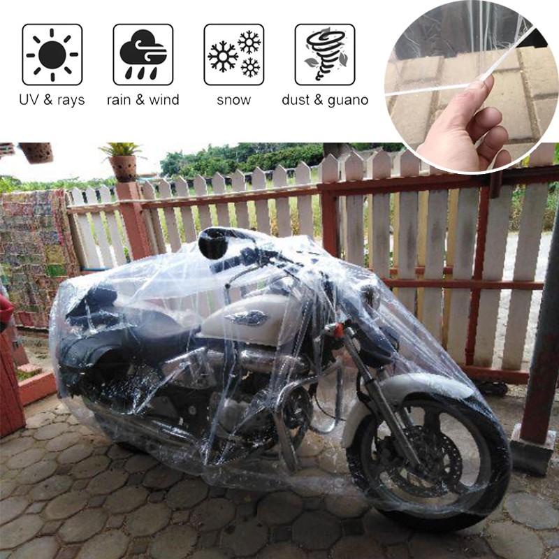 [ของแท้ ]ผ้าคลุมรถมอเตอร์ไซค์ ใส,เหนียว,หนา50ไมครอน,ยางยืดรอบคัน  ส่งไว รีวิวดีงามจ้ะ