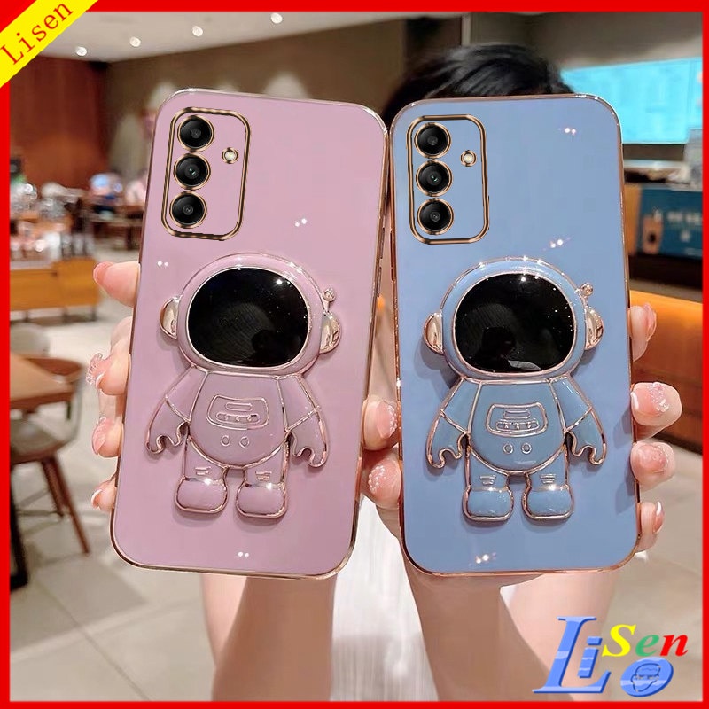 เคส Samsung A15 A05S A24 5G A14 5G A54 5G A34 A04S A13 5G A03S A02S เคสโทรศัพท์มือถือ ลายนักบินอวกาศ พร้อมขาตั้ง สําหรับ YHYB