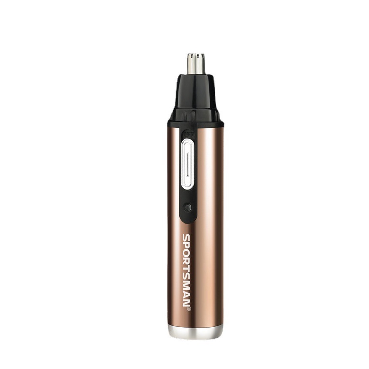 Electric nose shaving device men's rechargeable stainless steel body nose hair trimmer