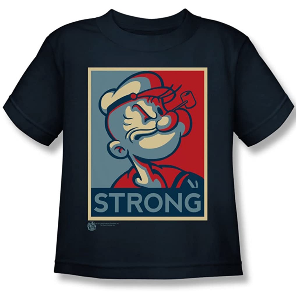 (DIMAYU) ผ้าฝ้าย 100%ป๊อปอาย 2022 หญิง Popeye - Men's Juvy Strong T-Shirt In Navy discount รถถังS-3XL 1010.11