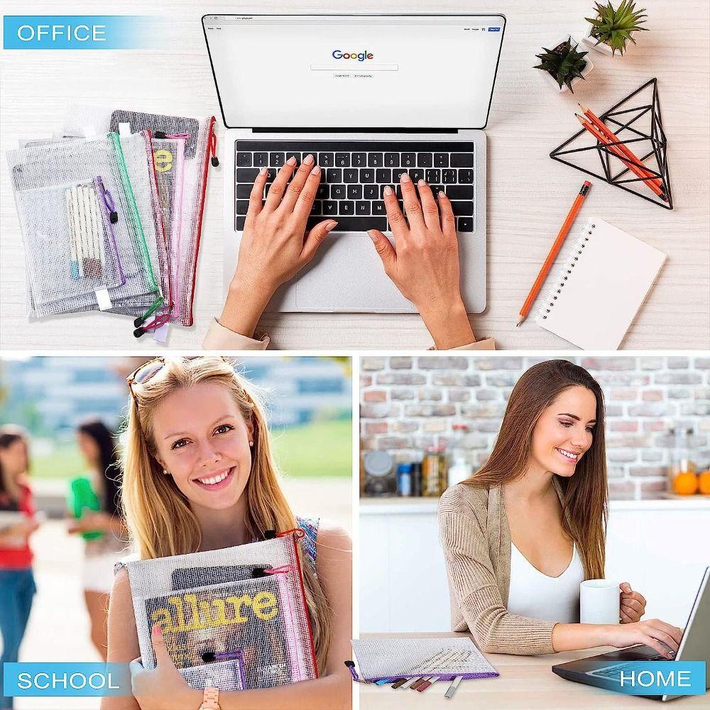 Mauriceoya กระเป๋าตาข่าย มีซิป กันน้ํา ขนาด A3 A4 A5 A6 สําหรับใส่เครื่องสําอาง เอกสาร