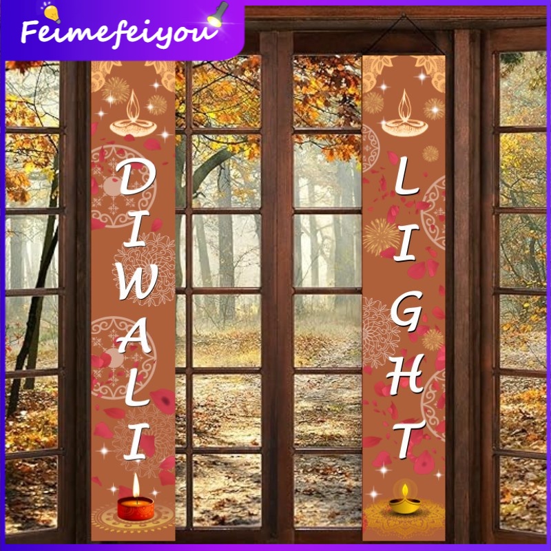 ป้ายแบนเนอร์ Diwali Couplets Deepavali สําหรับตกแต่งปาร์ตี้ 2025