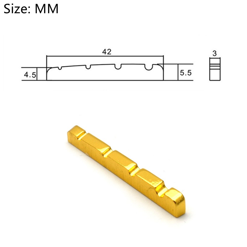 BIG DISCOUNTS New Arrival~Upgrade Your Bass Guitar's Nut with a Gold Plated Brass Nut for a Luxurious Look [BABYHOOD-TH]