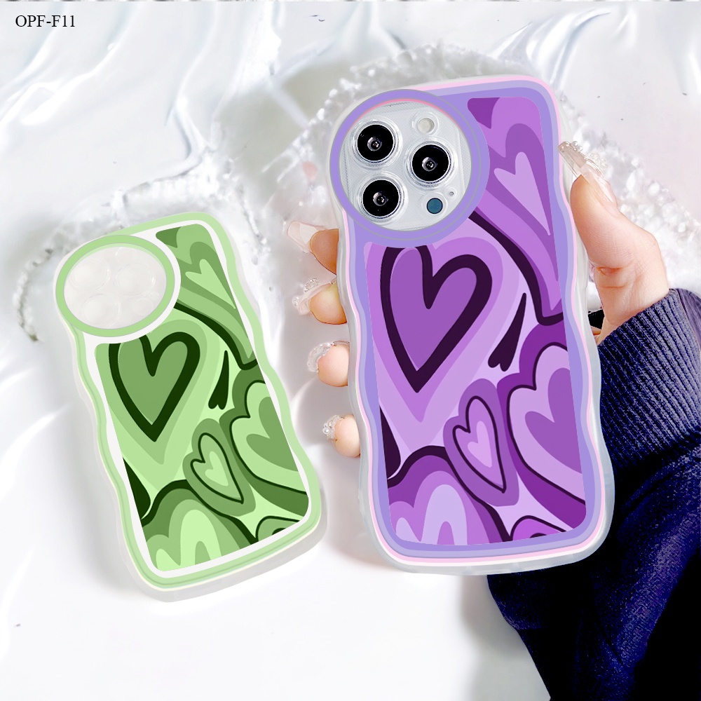 OPPO F11 F9 F7 F5 F3 F1S Youth Pro เคสออปโป้ สำหรับ Case Silicone Cartoon Graffiti Love Heart Shockproof Cellphone Full Cover Camera Protection เคสโทรศัพท์ Shockproof Back Cover