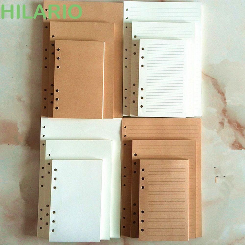 Hilario กระดาษรีฟิล ลายเส้น สีขาว ขนาด A5 A6 B5 สไตล์วินเทจ เรโทร สําหรับนักเรียน สมุดไดอารี่