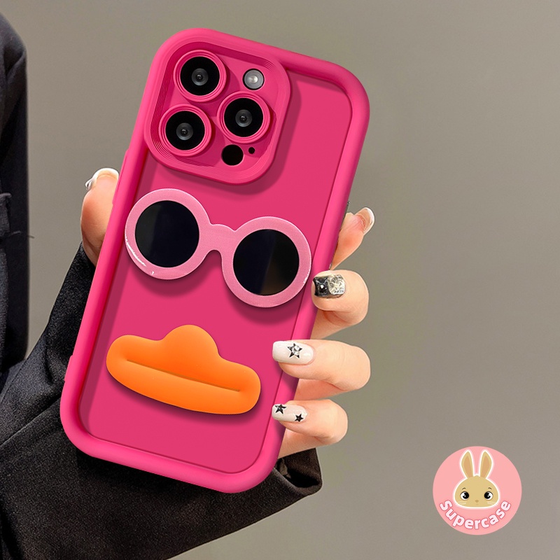 เคสโทรศัพท์มือถือ ซิลิโคนนิ่ม ลายปากเป็ด แฟชั่น สําหรับ Samsung Galaxy S24 S23 S22 S21 Ultra Plus S24+ S23+ S22+ S23 S20 FE