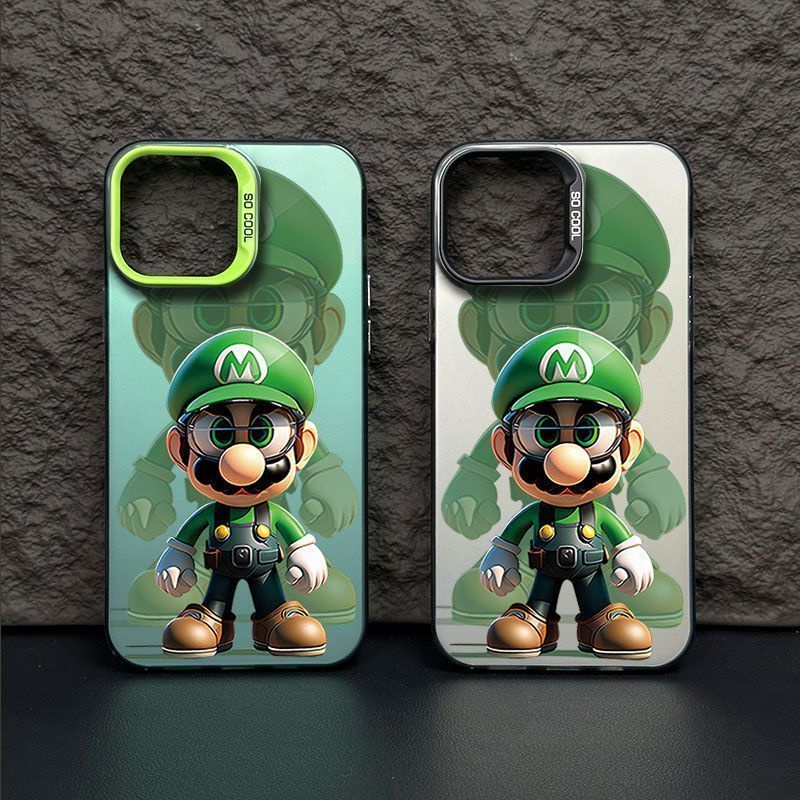 Super Mario Contrast สีองค์ประกอบเปลือกแก๊สเหมาะสําหรับ Apple 14/15/16promax เคสโทรศัพท์ Iphone13 ง่าย 11Promax 12 ตรง