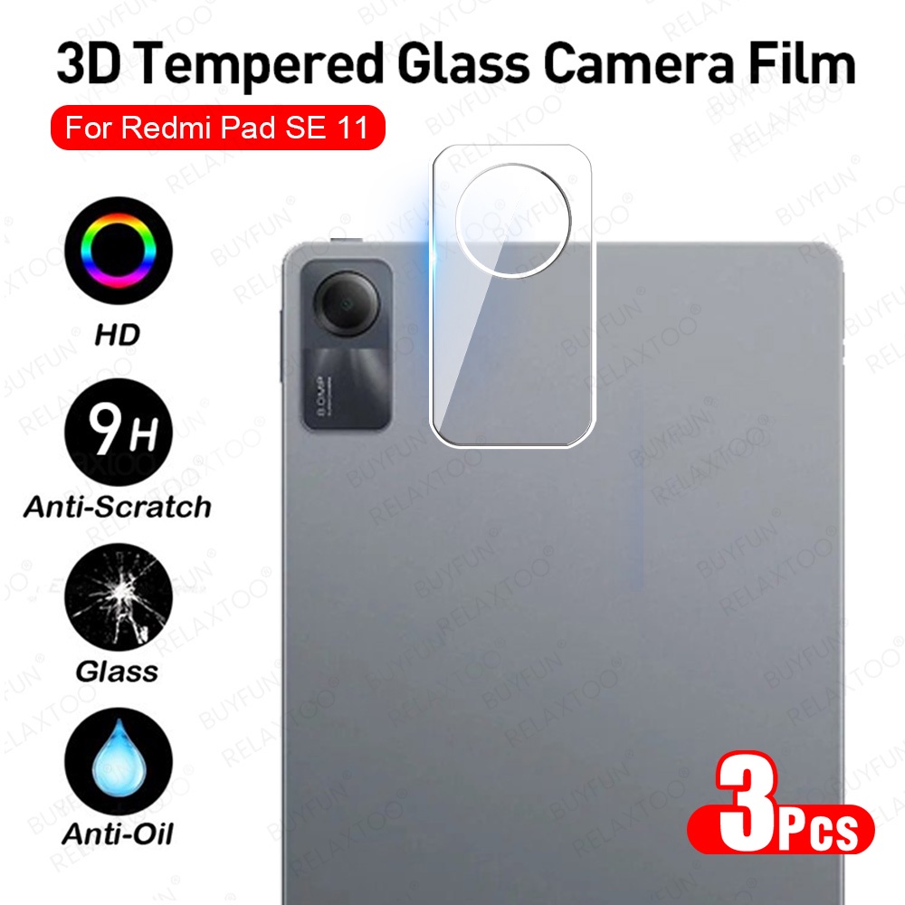 ฝาครอบเลนส์กล้อง แบบใส 3D 11 นิ้ว 9H สําหรับ Xiaomi Redmi Pad SE 11 นิ้ว 2923 1-3 ชิ้น