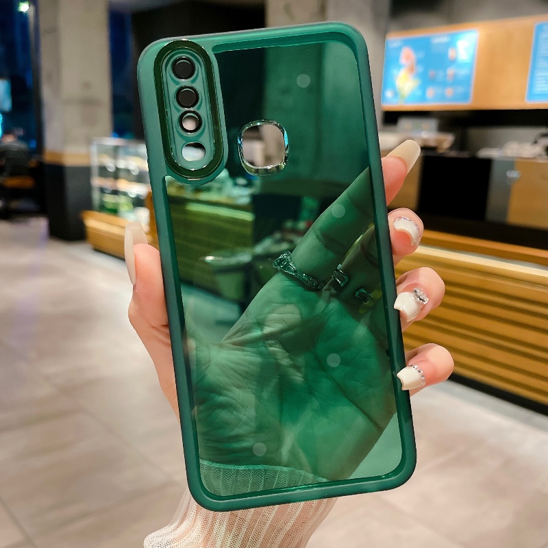 เคส VIVO 1906 1906_20 1904 1940 V1901A 1902_19 v1901 y12 y12i โปร่งใสหลายสีป้องกันเลนส์กล้องแฟลชไฟฟ้