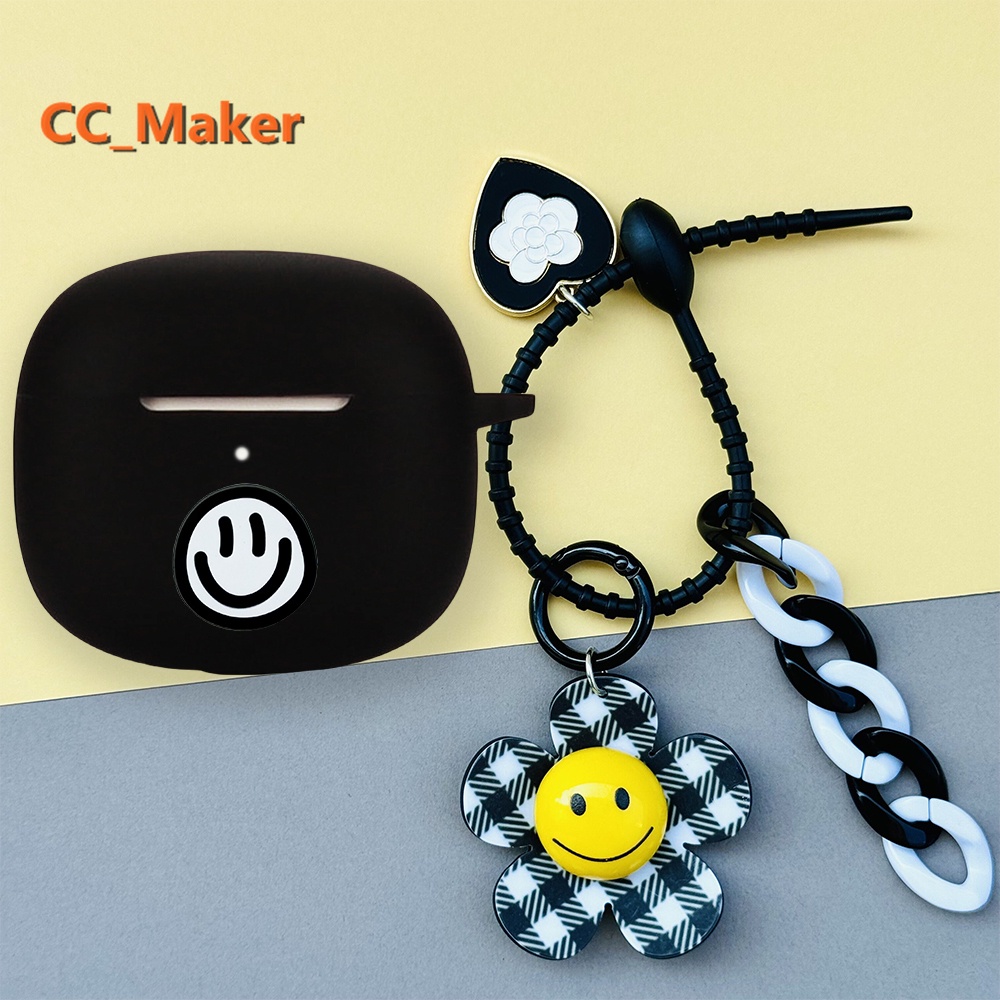 For EDIFIER W320TN Case Cartoon Daisy Keychain Pendant EDIFIER TWS1 Pro2 Silicone Soft Case Cute Pan