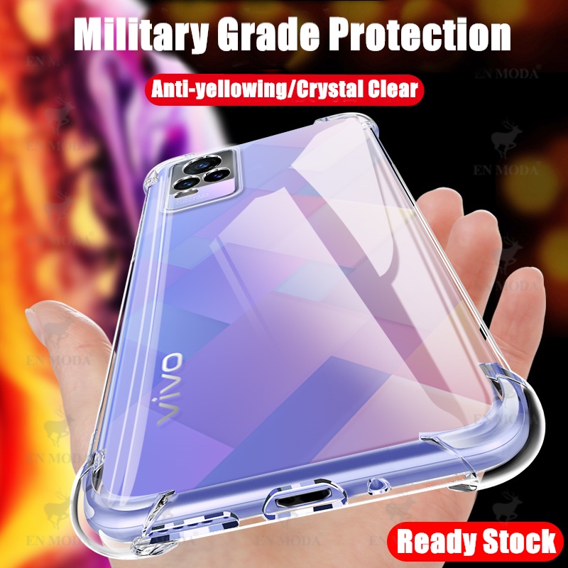 สําหรับ Vivo Y73 V2059 V2146 V2212 V2168 Slim Crystal Clear Soft ซิลิโคน Jelly Case สี่เสริมมุมฝาครอ