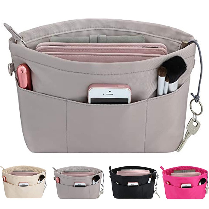 LONGCHAMP กระเป๋าไนลอนออแกไนเซอร์ใส่กระเป๋าถือหรูหรา ซิปกระเป๋าด้านใน 13 ช่อง