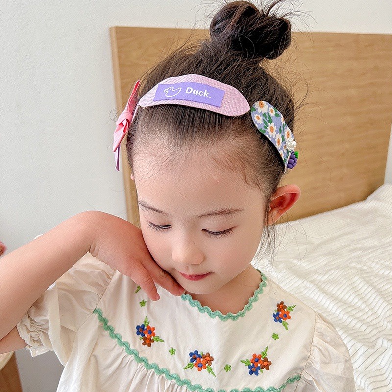 4 ชิ้น ชุดสไตล์เกาหลี เด็ก หน้าม้า สติกเกอร์ เวลโคร กิ๊บติดผม ชุดมายากล แปะ เหนียว แปะ น่ารัก ติดผม - รูปที่ 6