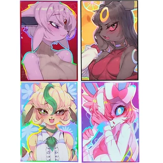 Pokémon Card Sleeves PTCG Card Protectors สําหรับปกป้องการ์ด Fairy Eevee Sylveon Jolteon Glaceon Sparkling Design ขนาด 66X91 มม.