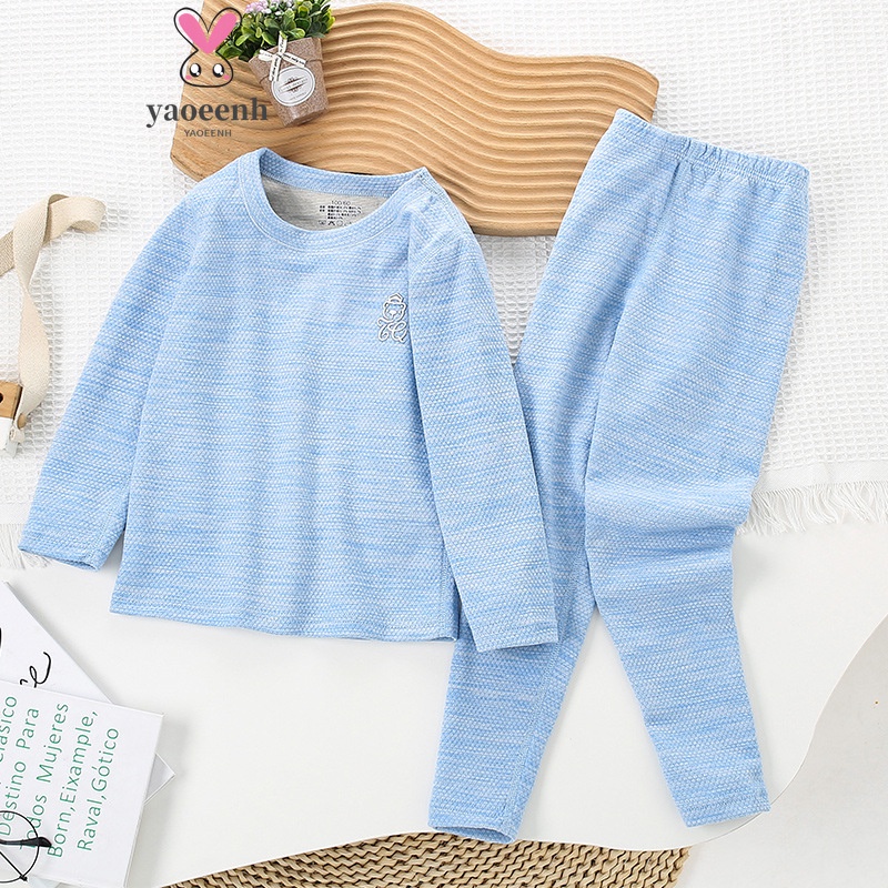 【YAOEENH】ชุดนอน ชุดชั้นใน ขนาดใหญ่ 110-170 ซม. สีพื้น แฟชั่นฤดูใบไม้ร่วง และฤดูหนาว สําหรับเด็กผู้ชาย และเด็กผู้หญิง พร้อมส่ง