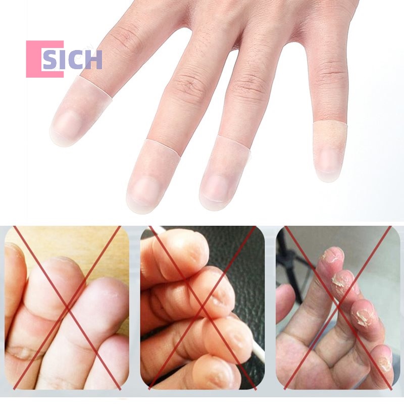 [Sich] ใหม่ ปลอกสวมนิ้วมือ ซิลิโคน สําหรับเล่นกีตาร์ 4 ชิ้น