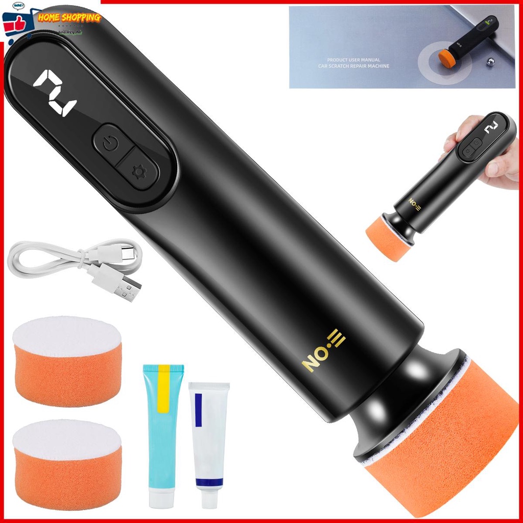 เครื่องขัดรถยนต์ไฟฟ้าไร้สาย 12000rpm ชาร์จ USB พร้อม 3 ความเร็ว แบบพกพาซ่อมรอยขีดข่วน สําหรับรถยนต์