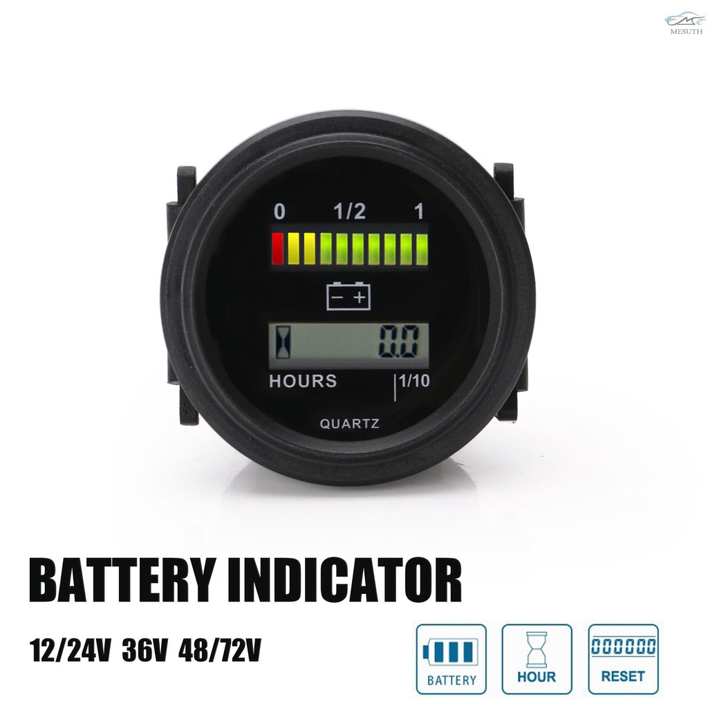 เครื่องวัดชั่วโมงดิจิทัล Lcd พร้อมไฟแสดงสถานะแบตเตอรี่ led 12V 24V 36V 48V 72V ราคา ถูกที่สุด ดีลบีเคเค แกลเลอรีภาพที่ 2