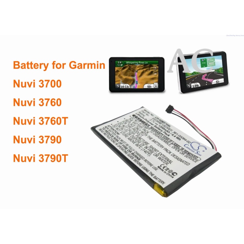 AC Cameron Sino 1200mAh Battery 361-00064-02 361-00046-02 for Garmin Nuvi 3700, Nuvi 3760,Nuvi 3760T