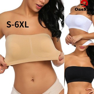 (35-125kg)Padded Strapless bra Plus size Bra push up tube top Non Wire chest wrap wireless Seamless