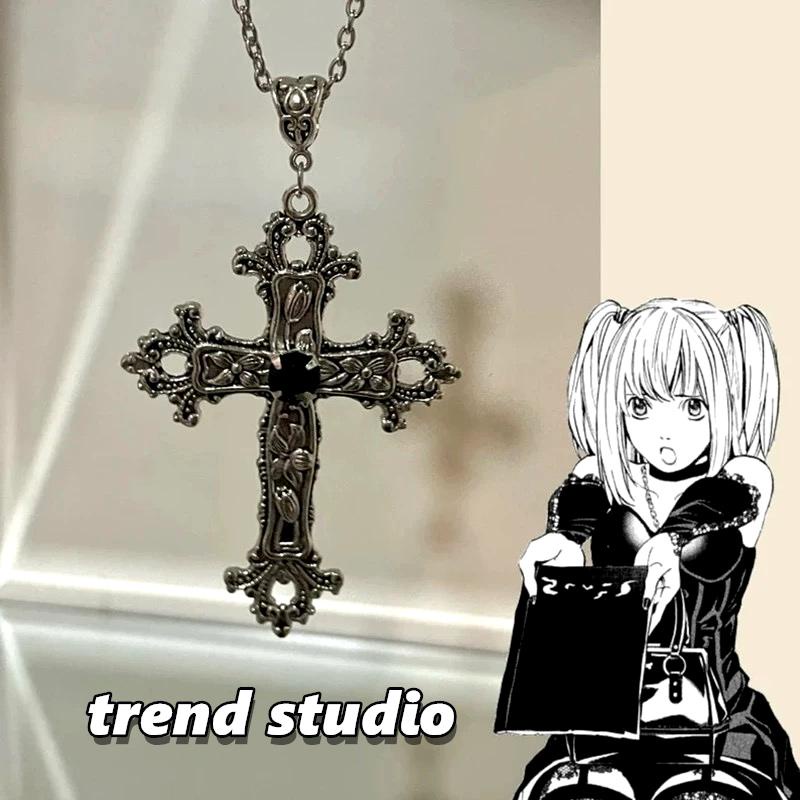 สร้อยคอไม้กางเขนหินสีดำ สไตล์โกธิค สไตล์ฮิปฮอป มีหลายสไตล์ให้เลือก ไม่ลอกหรือเปลี่ยนเป็นสีดำ