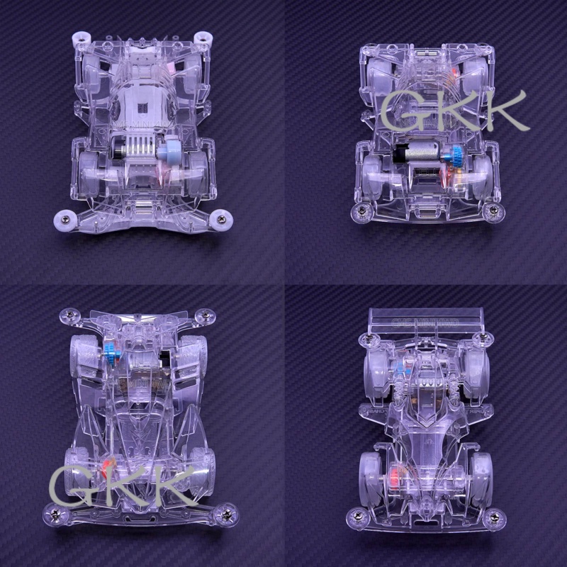 GK 1box DaXing Full Transparent 1/32 Mini 4WD Car 4WD Brothers Clear BROCKEN GIGANT/BEAT MAGNUM/VICT