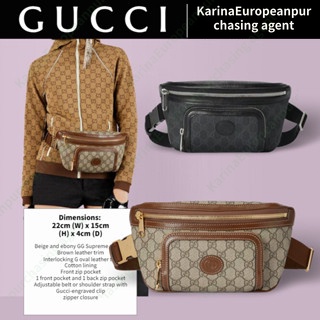 กุชชี่Gucci GG Large Belt Bag Men/Belt Bags ชาย-หญิง/ทรงเดียวกัน/กระเป๋าคาดเอว/คาดอก