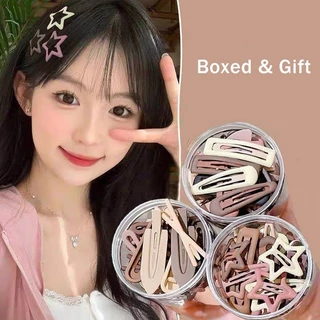 (บรรจุกล่อง) เกาหลี สีกาแฟ ดาว ชุดกิ๊บติดผม ผู้หญิง หน้าม้า Bb คลิปน่ารัก เด็กผู้หญิง กิ๊บติดผม เด็ก กิ๊บติดผม