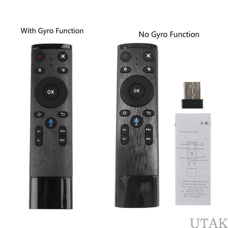Utakee Q5 รีโมตคอนโทรลบลูทูธไร้สาย สําหรับ Smart TV Android TV Box 2 4G IPTV