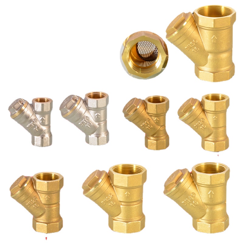 Y-Type กรอง 6/8/10/16/20 มม.ปั๊มน้ําเครื่องทําความร้อนระบายอากาศเครื่องปรับอากาศท่อน้ําอุปกรณ์ทองแดง