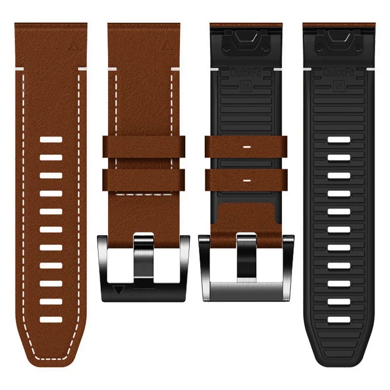 สายรัดสำหรับ Garmin marq นักกีฬานักผจญภัยนักกอล์ฟกัปตันนักบิน epix Gen 2 QuickFit 22 26มิลลิเมตร Fenix 7 7X 6 6X Pro 3 3hr ซิลิโคนหนัง E nduro 2สายนาฬิกาข้อมือสร้อยข้อมือ