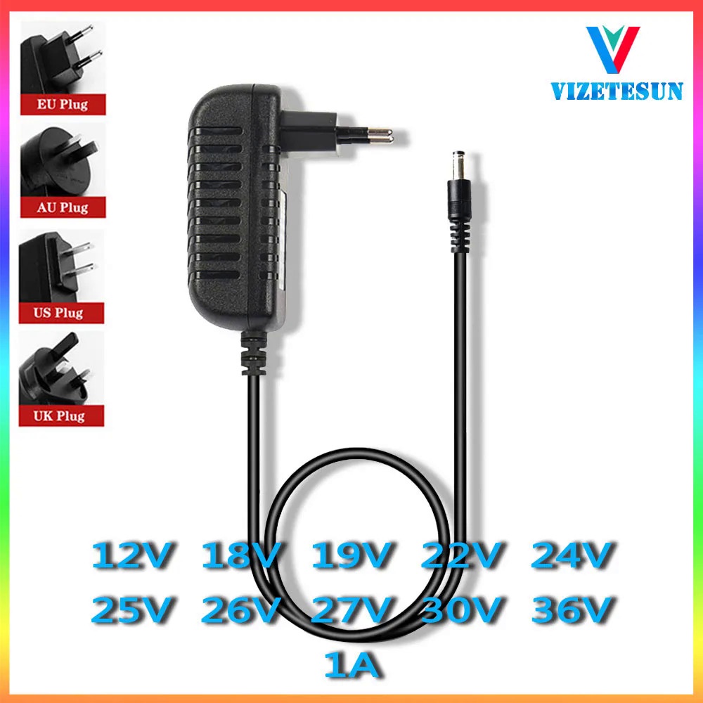12V 18V 19V 22V 24V 25V 26V 27V 30V 36V 1A 1000MA หุ่นยนต์เครื่องดูดฝุ่นสายไฟ Charger อะแดปเตอร์