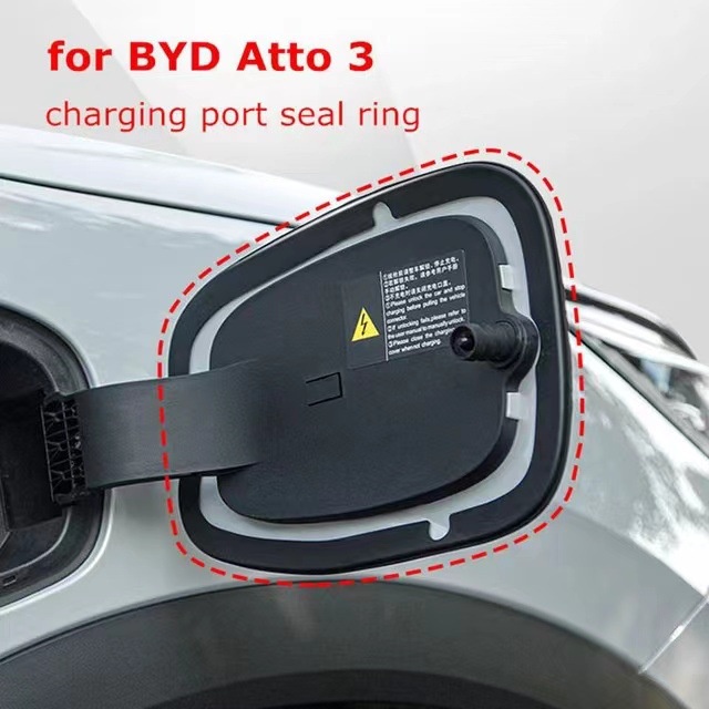 จัดส่งในกรุงเทพฯ 【BYD Dolphin/Seal/Atto3】 แหวนซีลป้องกันฝุ่น สําหรับชาร์จในรถยนต์ แหวนปิดช่องชาร์จ วงแหวนป้องกันแถบยางกันน้ำและกันฝุ่น ซีลพอร์ตชาร์จยางซีล ลดช่องว่าง เศษบล็อก