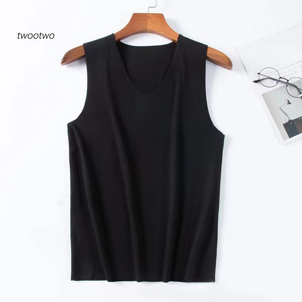 Twt V คอความร้อนเสื้อกั๊กผู้ชายไม่มีรอยต่อความร้อนเสื้อกั๊ก V คอแขนกุดชุดชั้นใน Slim Fit Bottoming เ